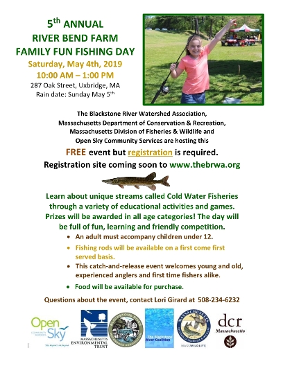 5th Annual River Bend Farm Family Fun Fishing Day May 4, 2019 10am to 1pm