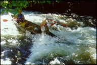 canoe in rapids