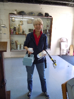 A BRC volunteer water quality monitor preparing to venture out.