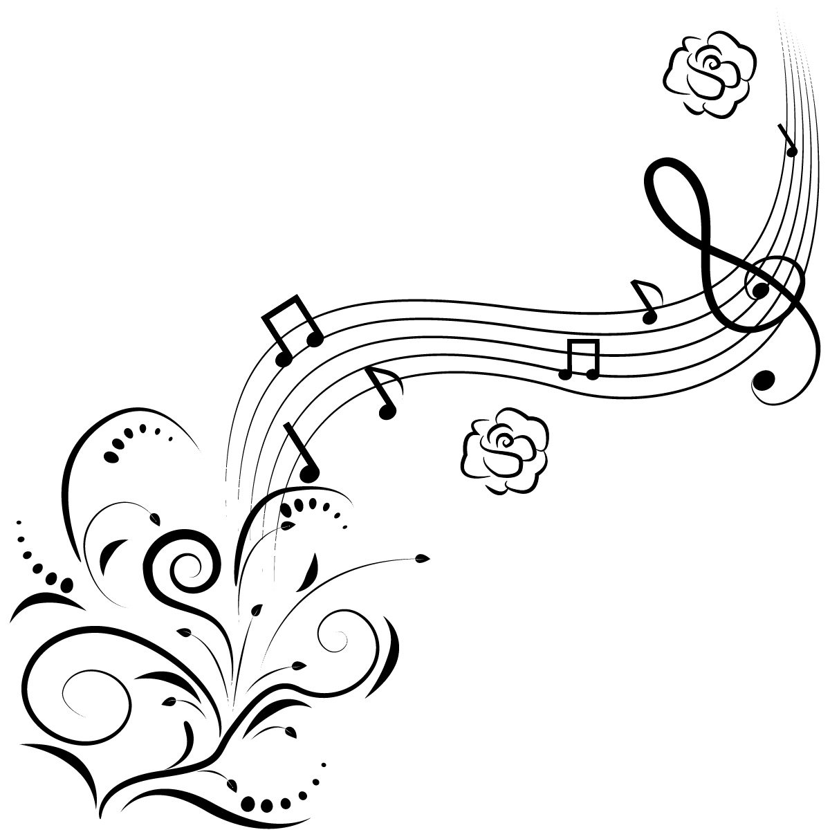 music-notes-flowers-wall-art