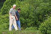 Walkers along the Blackstoner River